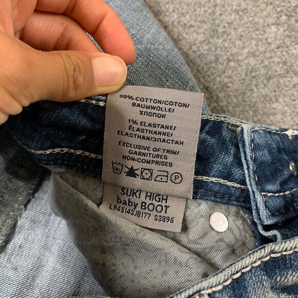 Silver Jeans Womens 25 Light Denim Suki High Baby Bootcut Well Defined Curve - Picture 8 of 12